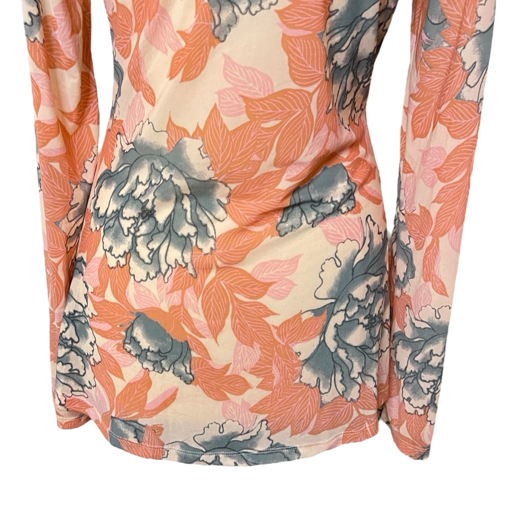 ❌SOLD❌FREE PEOPLE Lucky Shirt Ruched Floral Button Front, Large - Picture 11 of 14